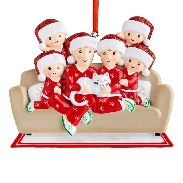 Colorful Decorations Hanging Personalized Family pendant Xmas