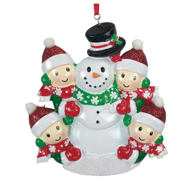 Colorful Decorations Hanging Personalized Family pendant Xmas