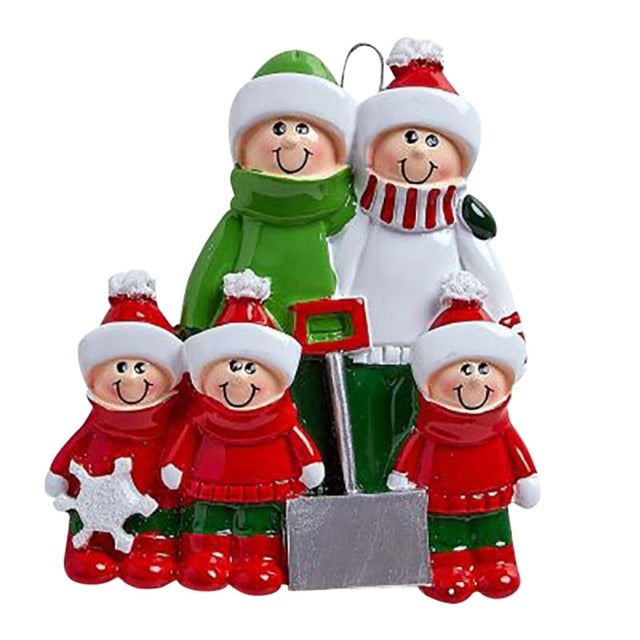Colorful Decorations Hanging Personalized Family pendant Xmas