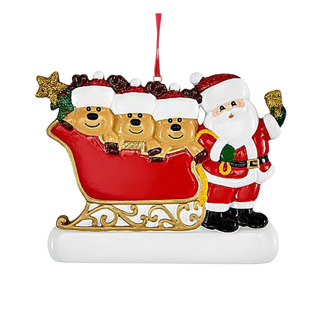 Colorful Decorations Hanging Personalized Family pendant Xmas