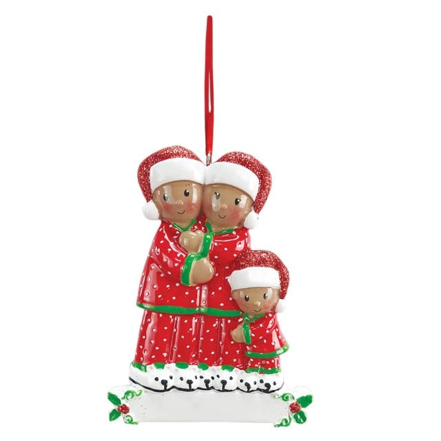 Colorful Decorations Hanging Personalized Family pendant Xmas
