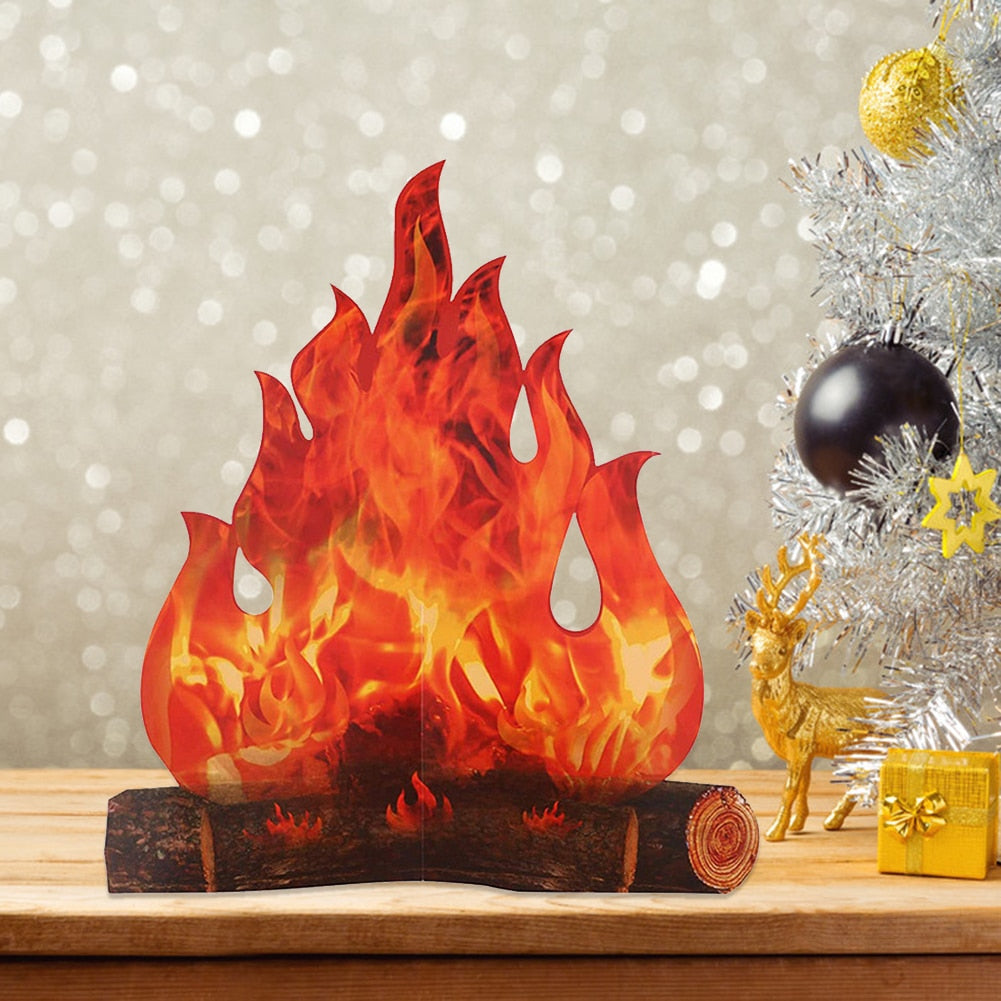 Christmas Decoration 3D Flame Cardboard