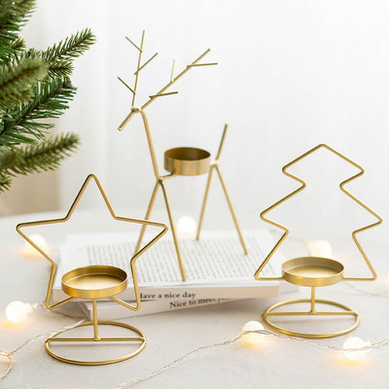 Creative Elk Metal Candle Holder Wedding Candlestick
