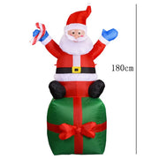 Christmas Inflatable Toy Snowman with Color Rotating LED Lights