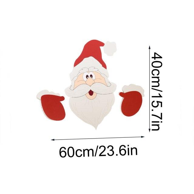 Santa Claus Fence Peeker Ornament Christmas Garden