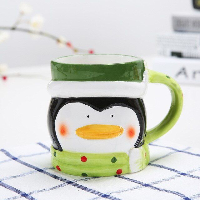 Cute Christmas Character Themed Cartoon Mug