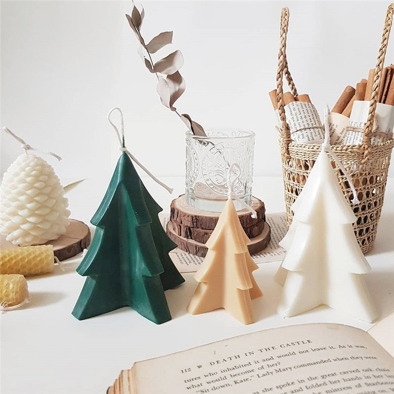 DIY 3D Christmas Tree Plastic Acrylic Candle Making Mold