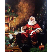 Happy New Year Christmas Series Canvas Painting Santa Lantern Posters