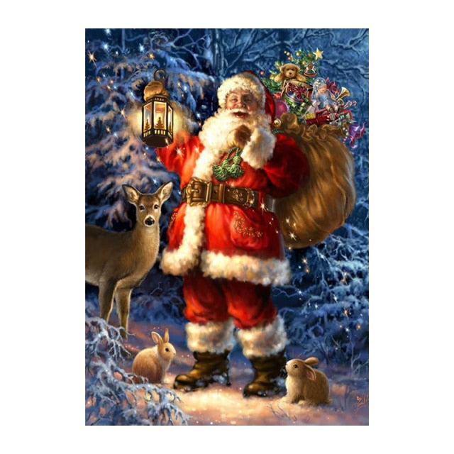 Santa Claus Posters and Prints Canvas For Christmas