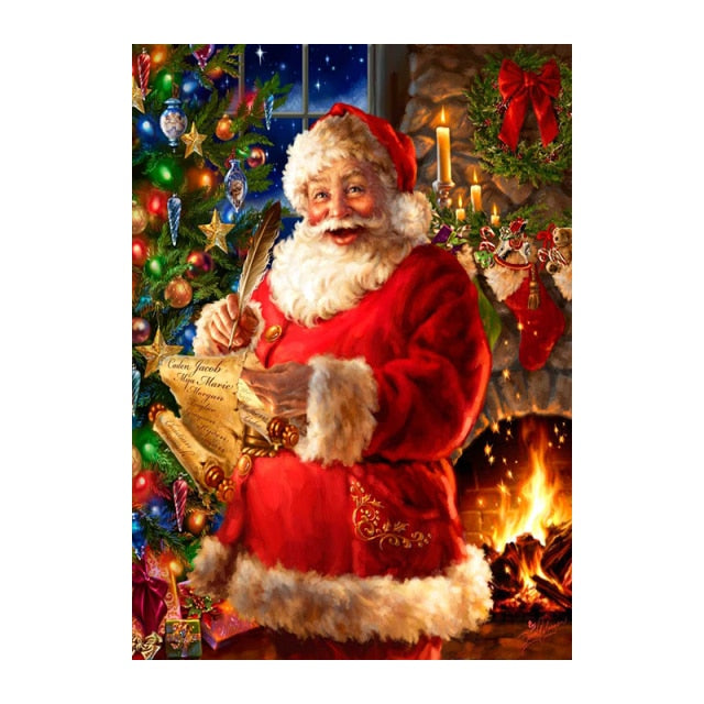 Santa Claus Posters and Prints Canvas For Christmas