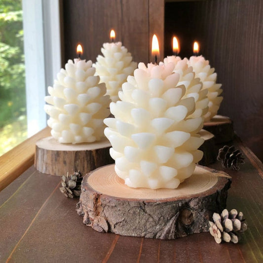 3D Christmas Pine Cone Silicone Candle Mold DIY