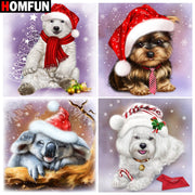 Christmas Dogs Diamond Painting Cross Stitch Kits