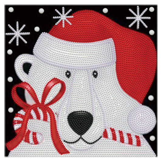 Dog in Santa Dress Rhinestone Mosaic Diamond Embroidery Painting Kit