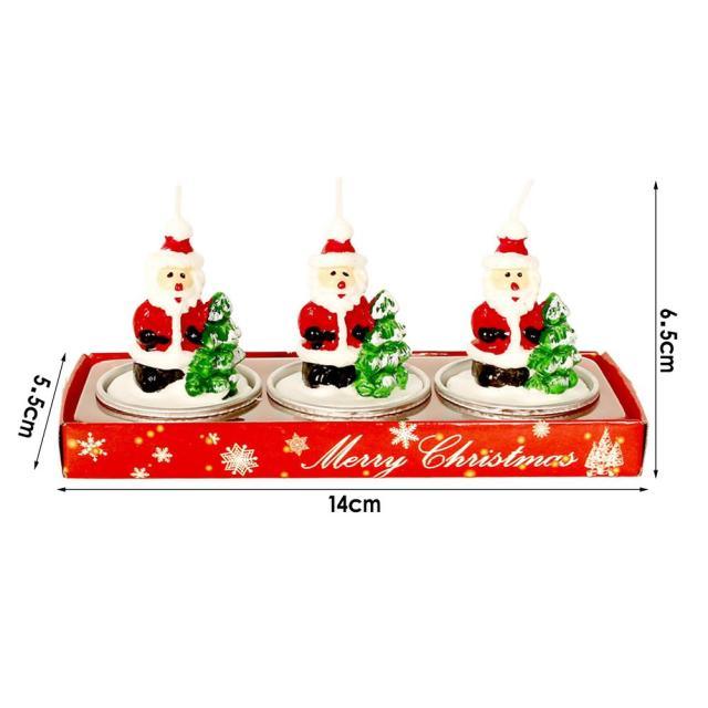 Christmas Pine Cones Santa Candles