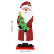 Merry Christmas Wooden Desktop Santa Claus Elk Ornaments