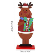 Merry Christmas Wooden Desktop Santa Claus Elk Ornaments