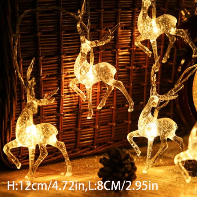 Deer LED String Reindeer Battery Operated Decor Lights