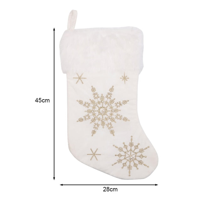 Knit Christmas Stockings Snowman Santa Xmas