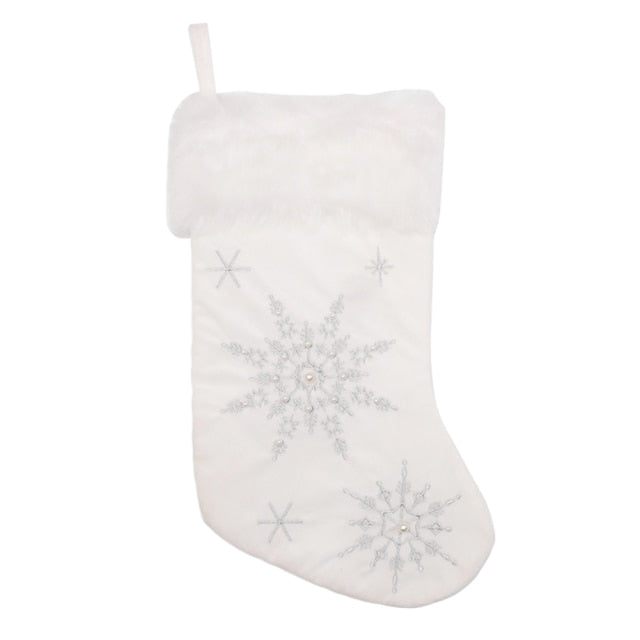 Knit Christmas Stockings Snowman Santa Xmas