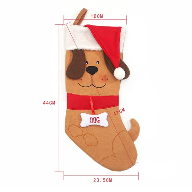 Knit Christmas Stockings Snowman Santa Xmas