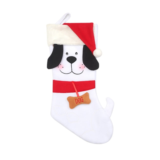 Knit Christmas Stockings Snowman Santa Xmas