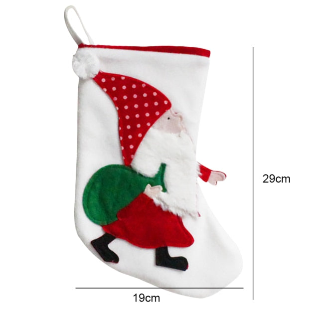 Knit Christmas Stockings Snowman Santa Xmas