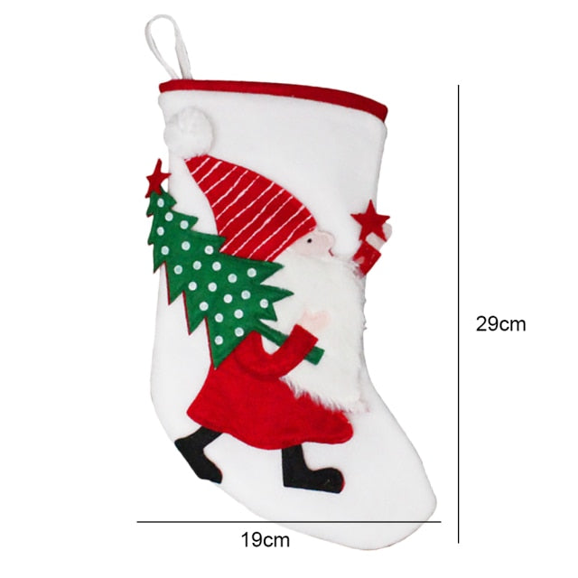 Knit Christmas Stockings Snowman Santa Xmas
