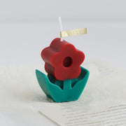 INS Flower Scented Wax Candle Korean Home Decoration