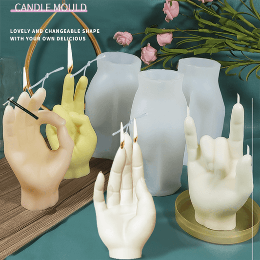 Silicone Candle Molds Gesture Finger Mould Creative Perfume 3d Candle