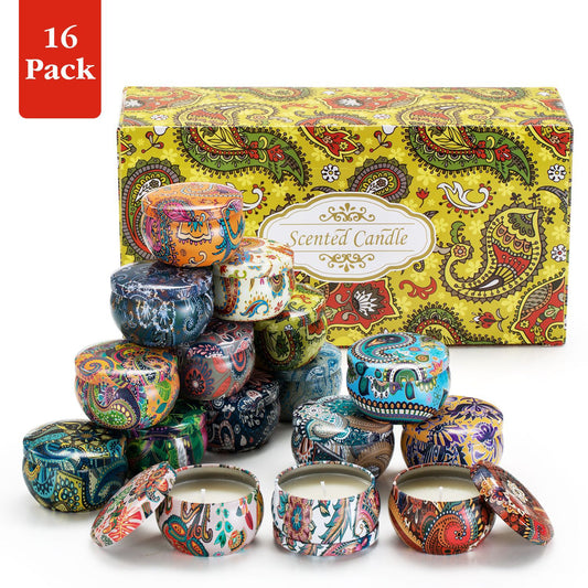 16 Pack Yoga Candle Gift Set