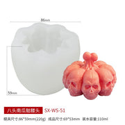 Halloween and Christmas New Candle Silicone Mold for DIY