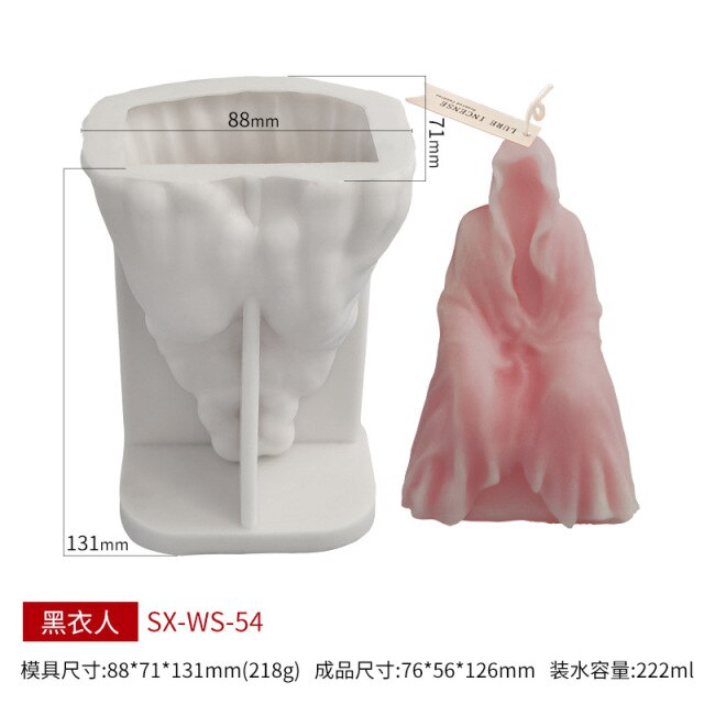 Halloween and Christmas New Candle Silicone Mold for DIY