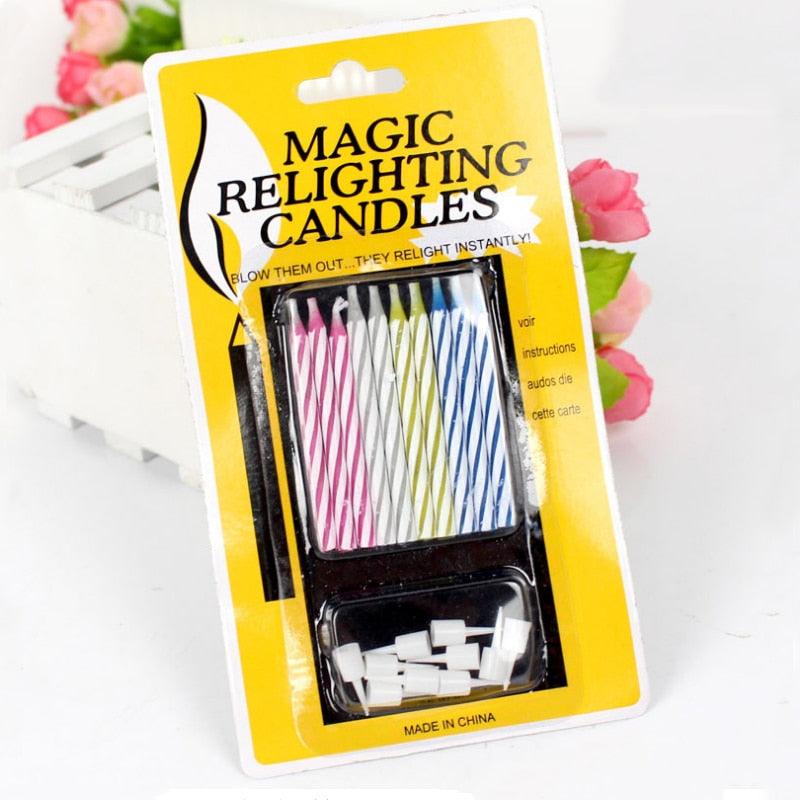 10pcs/pack Birthday Party Relighting Candle Funny - Christmas Trees USA
