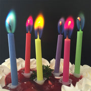 Candle For Holiday With Colorful Flame