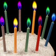 Candle For Holiday With Colorful Flame