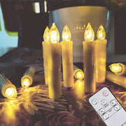 Remote Controlled Flameless Plastic Candle For Christmas