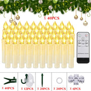 Remote Controlled Flameless Plastic Candle For Christmas