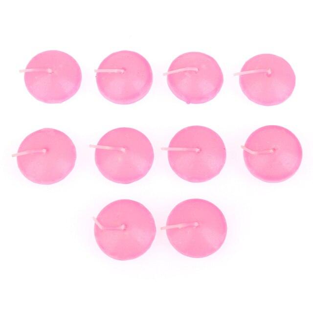 10pc Delicate Unscented Small Floating Candles - Christmas Trees USA