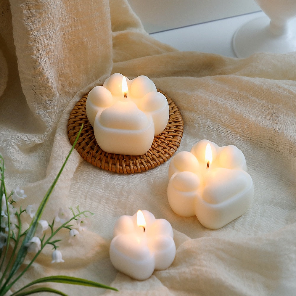 Small Cat's Paw Candle Photo Props Aromatherapy Candle