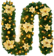 Christmas Decoration LED Rattan Garland Wreath