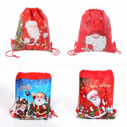Santa Claus Drawstring Bags Kids Favors Travel Pouch