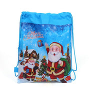 Santa Claus Drawstring Bags Kids Favors Travel Pouch