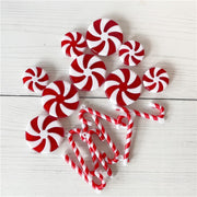 Plastic Christmas Red White Candy Cane Craft Christmas Decoration