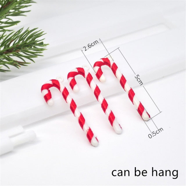 Plastic Christmas Red White Candy Cane Craft Christmas Decoration