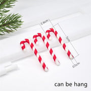 Plastic Christmas Red White Candy Cane Craft Christmas Decoration