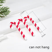 Plastic Christmas Red White Candy Cane Craft Christmas Decoration