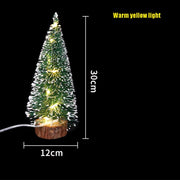 Christmas Table Decorations Green Hoarfrost Tree