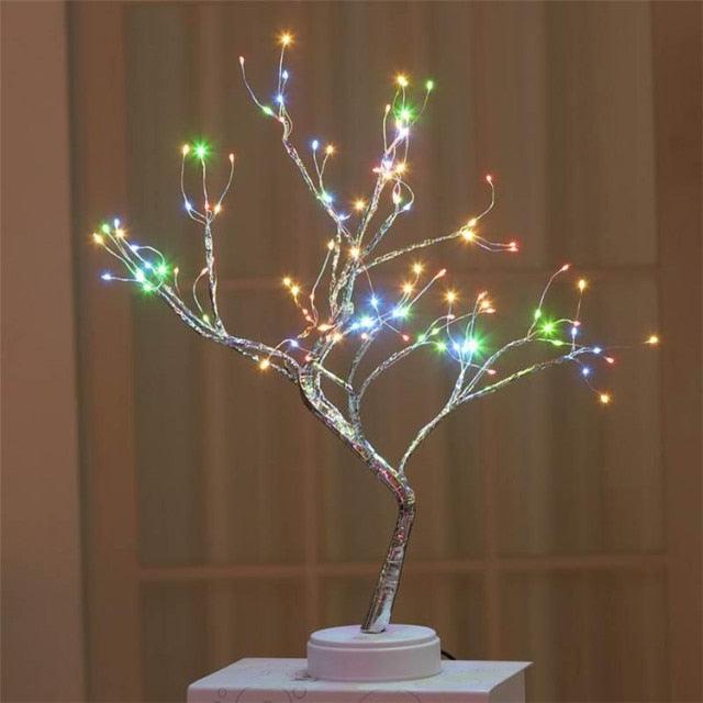 108 LED USB Table Lamp Copper Wire Christmas Fire - Christmas Trees USA