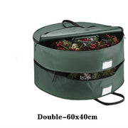 Double layer Round Christmas Wreath Storage Bag
