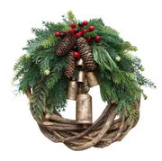 Rustic Christmas Rattan Wreath Garland Farmhouse 12" x 12" (30cm x 30cm)